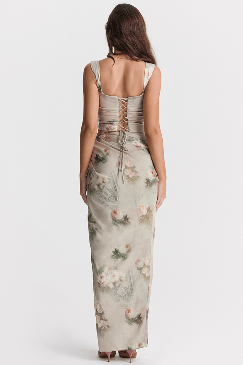 AMARI - BRONZÉ CORSET MAXI SKIRT