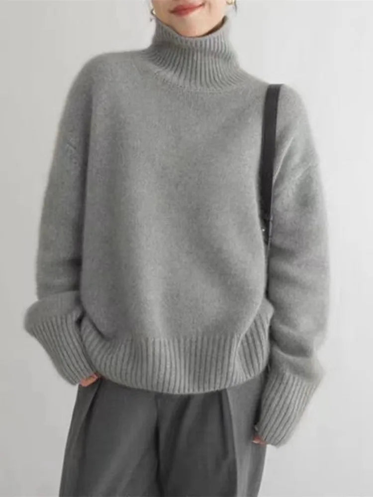 Isabella - High Neck Cashmere Sweater