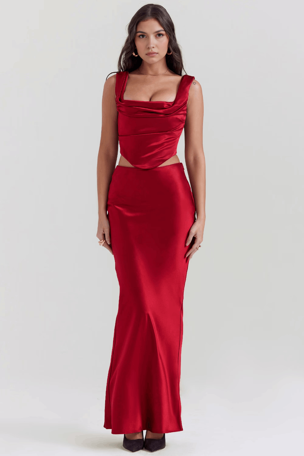 AMARI - BRONZÉ CORSET MAXI SKIRT
