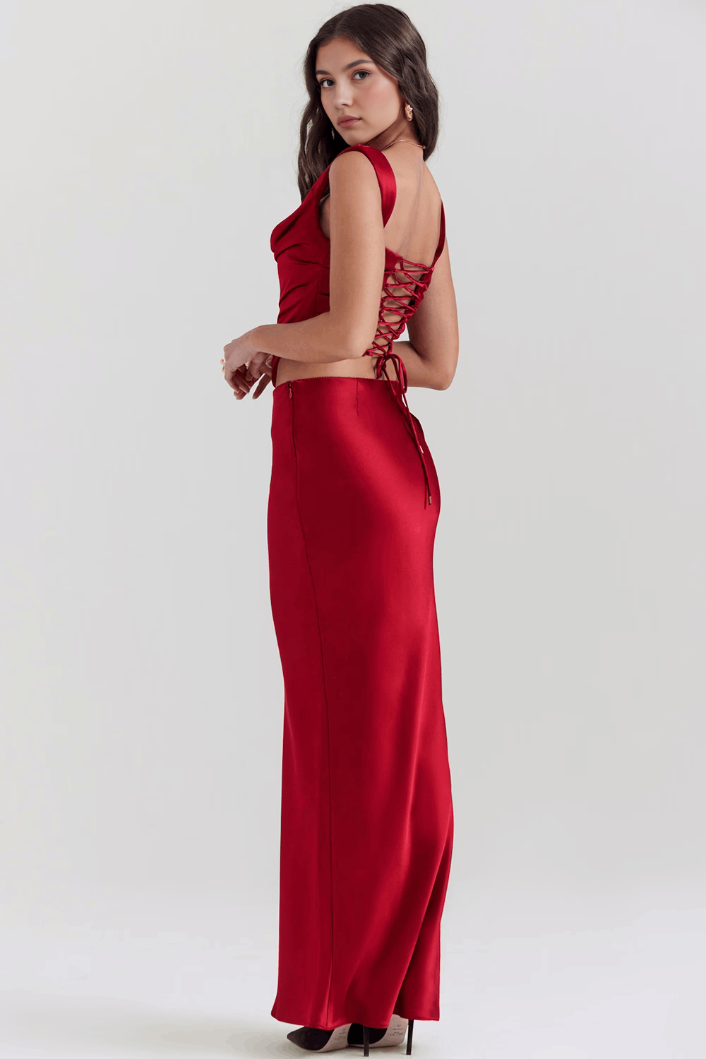 AMARI - BRONZÉ CORSET MAXI SKIRT