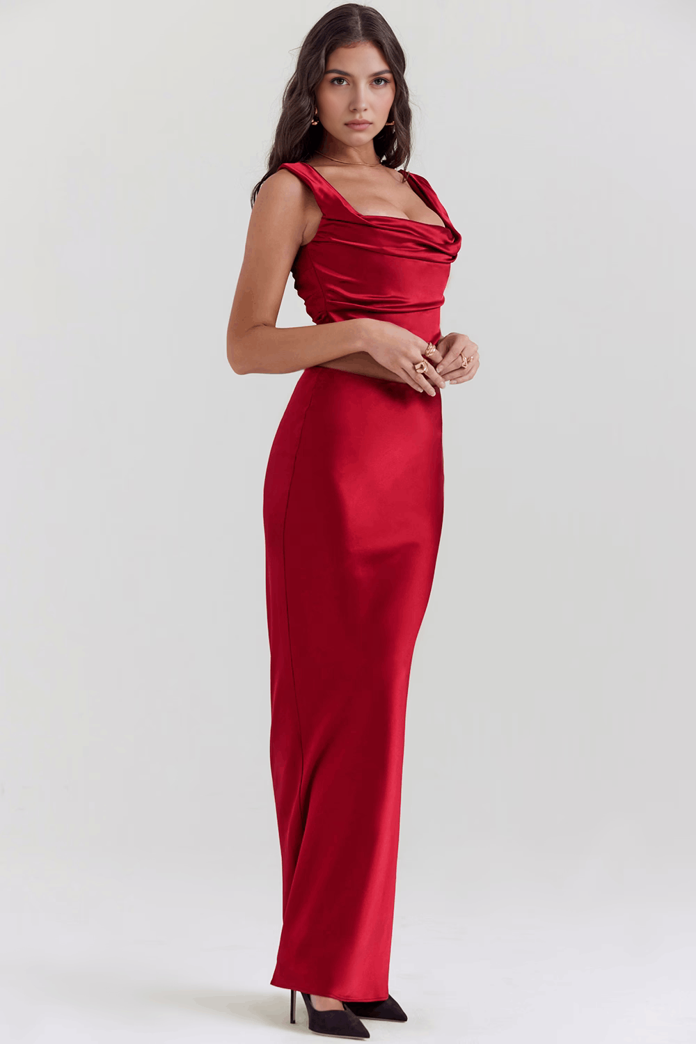AMARI - BRONZÉ CORSET MAXI SKIRT