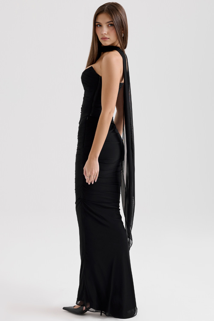 SERAPHINA - MESH CORSET MIDI DRESS