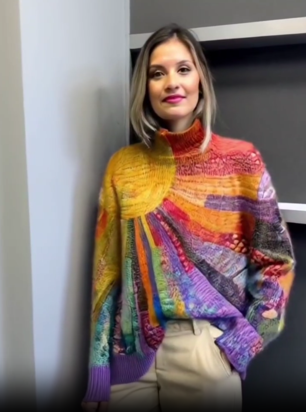 Lilibeth | Colorful Turtleneck Sweater