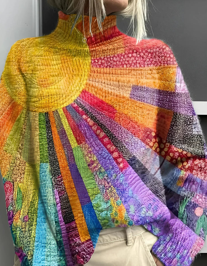 Lilibeth | Colorful Turtleneck Sweater