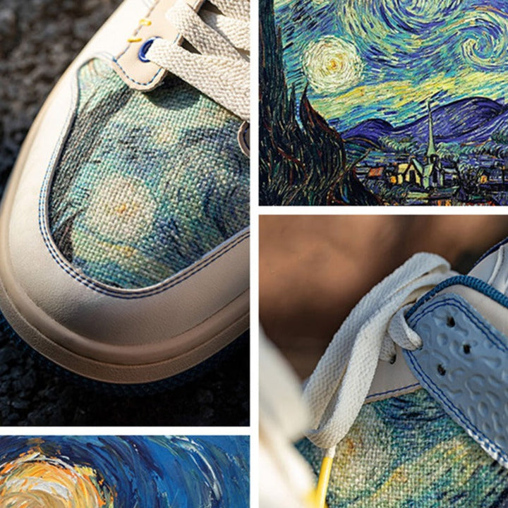 Van Gogh Starry Mirror Inspired Sneakers