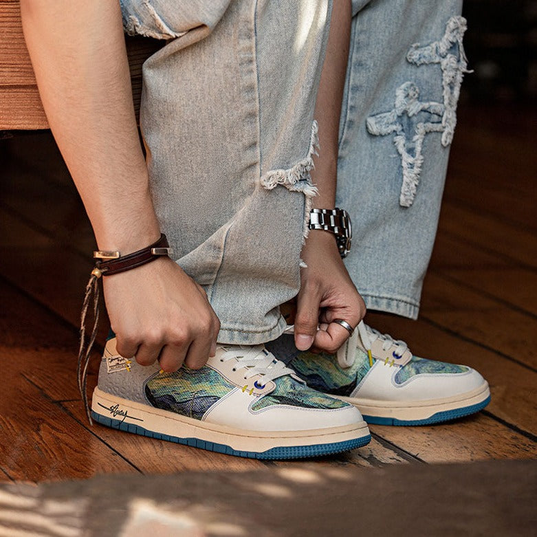 Van Gogh Starry Mirror Inspired Sneakers