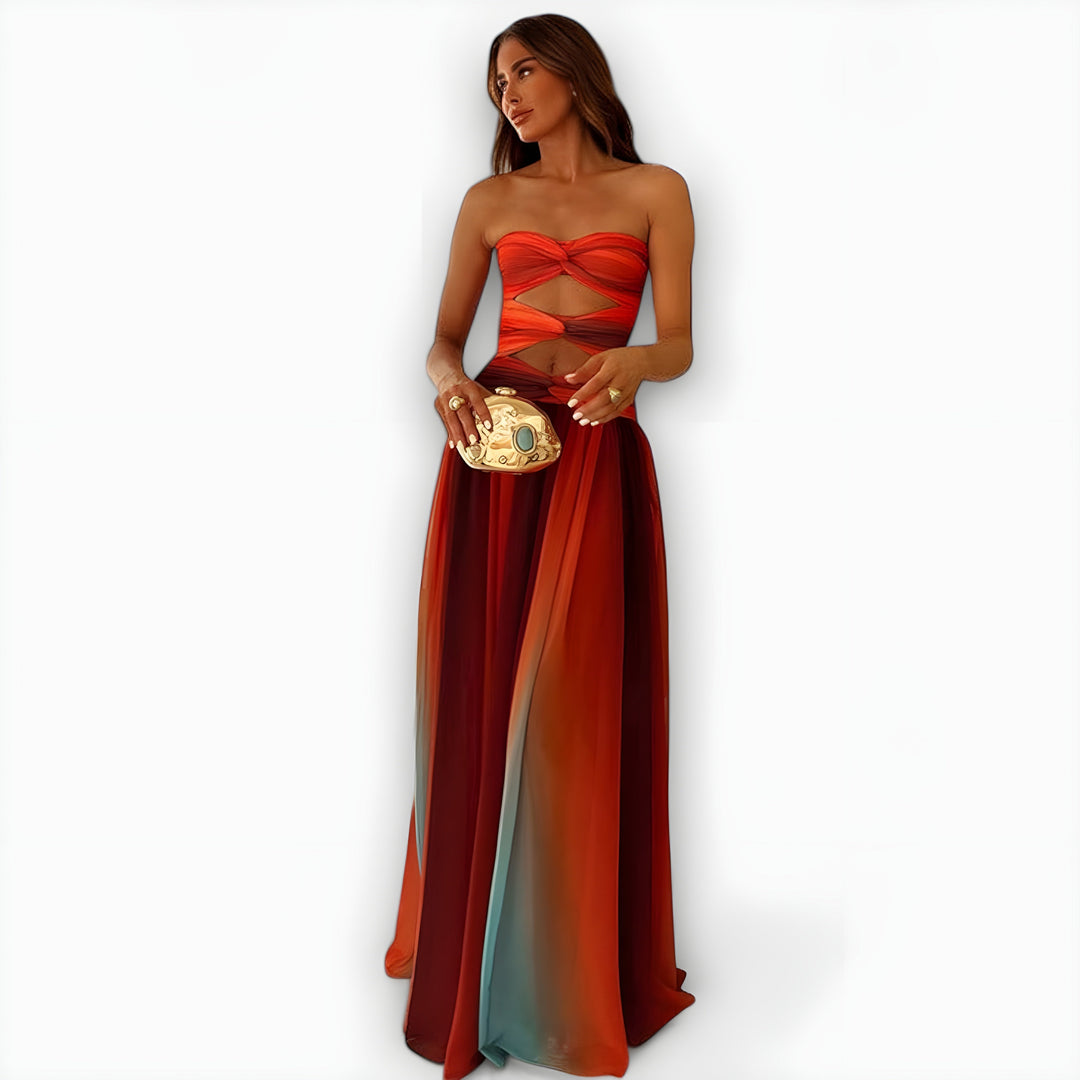 Marita™ | Strapless Maxi Dress with Elegant Flow