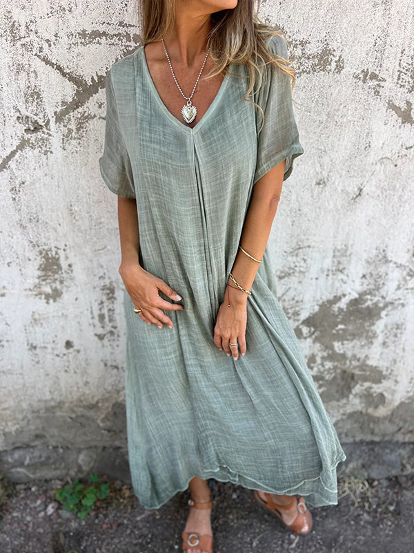 Malin™ | Loose V-Neck Dress