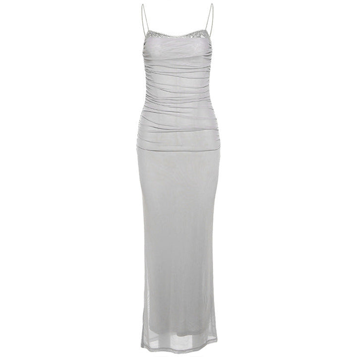 AURELIA - LACE MESH MAXI DRESS