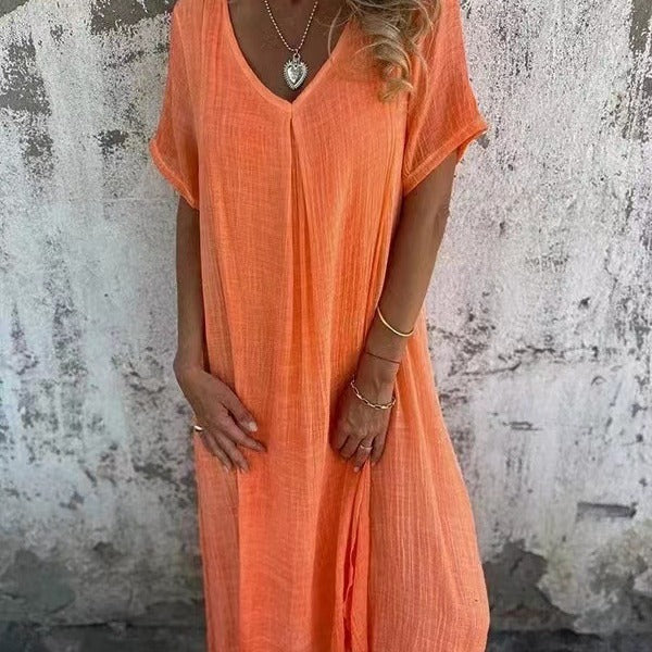 Mari™ | Loose V-neck Dress