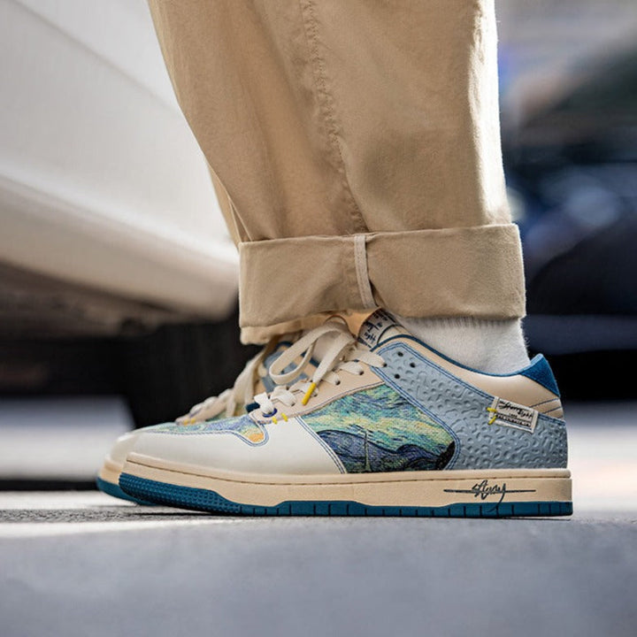 Van Gogh Starry Mirror Inspired Sneakers