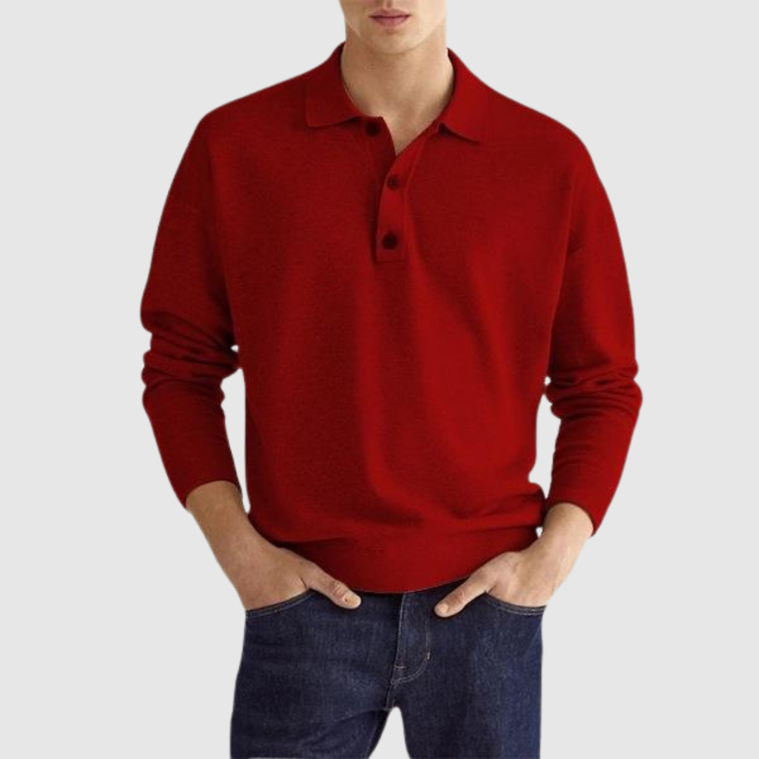 Aldo™ | Luxe Long Sleeve Polo Shirt