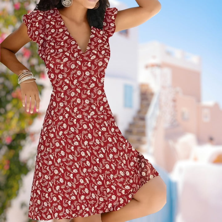 Linn™ | Elegant Summer Dress with Deep V-Neck