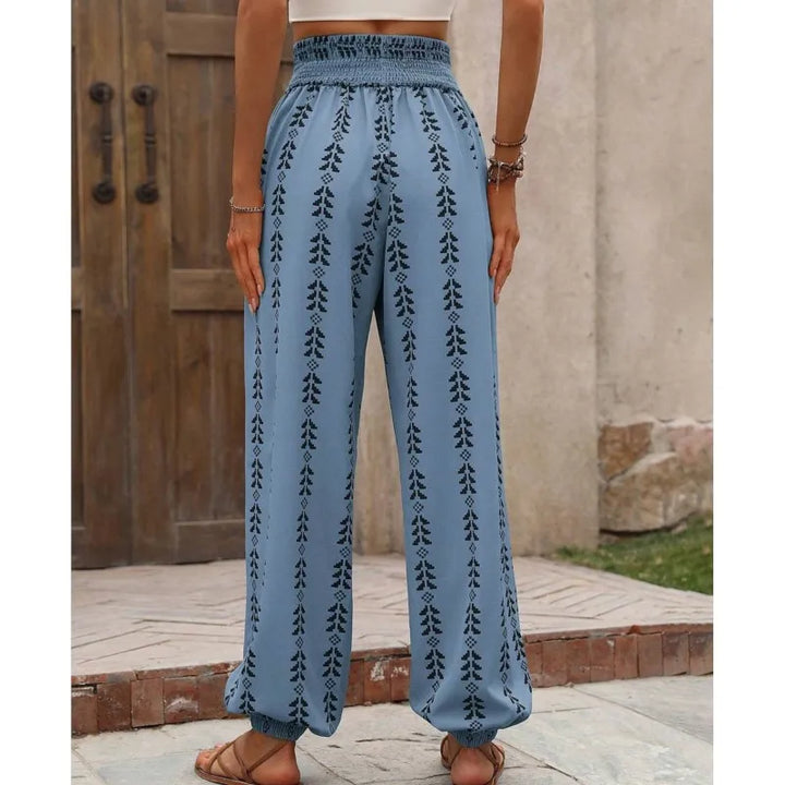 Iris | Airy Boho Pants with Elastic Waist