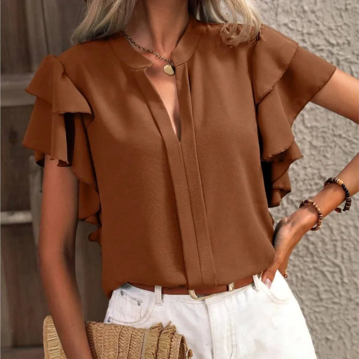 Amira | Elegant blouse with decorative sleeves