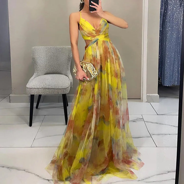 Nancy™ | Enchanting Maxi Dress with Floral Pattern