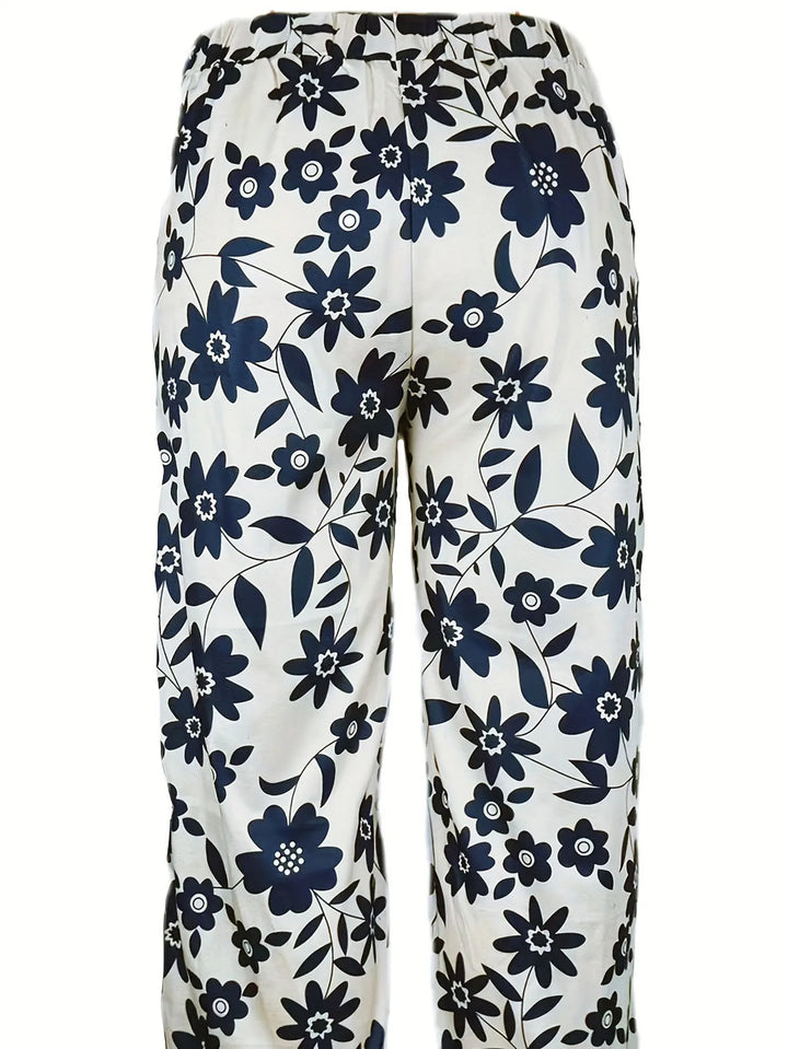 Lavina | Loose pants with a stylish floral print