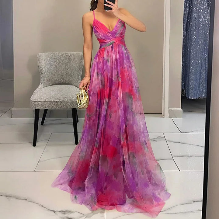 Nancy™ | Enchanting Maxi Dress with Floral Pattern