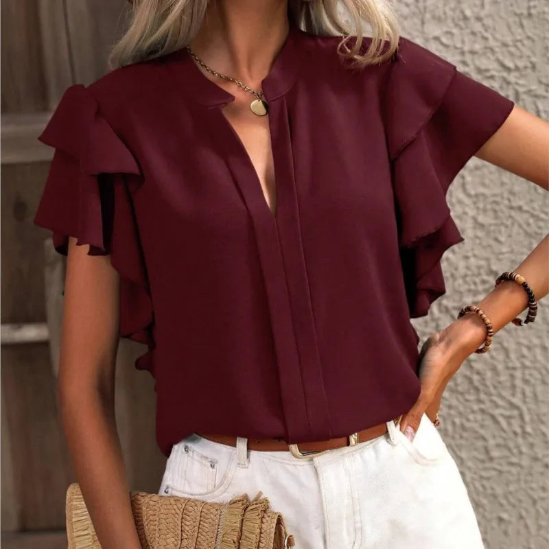 Amira | Elegant blouse with decorative sleeves