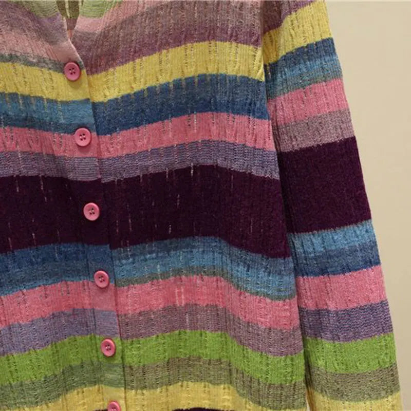 Myrna | Vintage Inspired Striped Cardigan