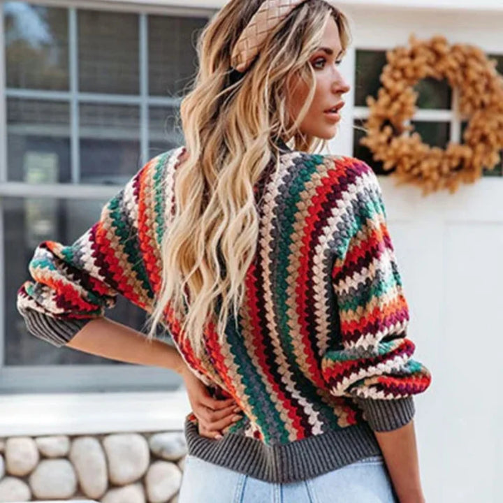 Amalia | Retro Multicolor Cardigan