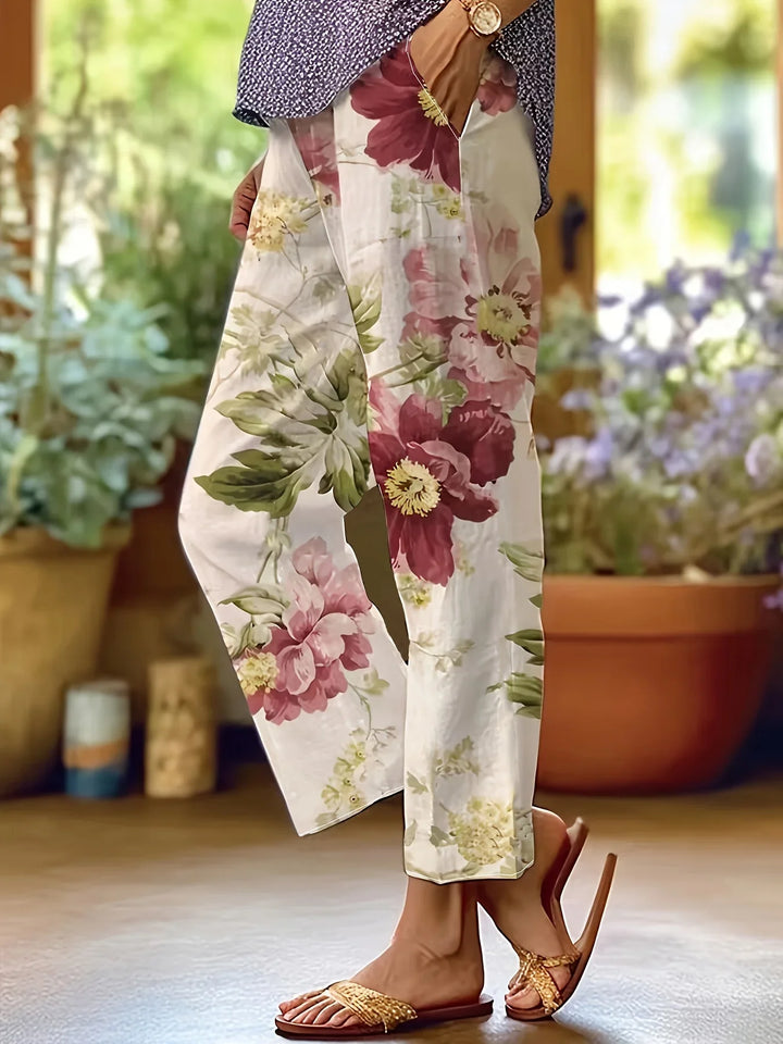 Hailey | Lightweight Pants with Floral Print