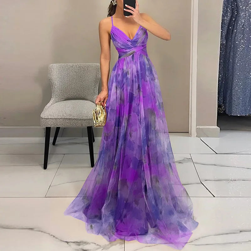 Nancy™ | Enchanting Maxi Dress with Floral Pattern