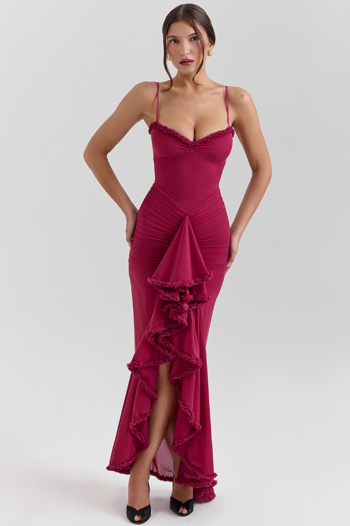 Edith - Charming Ruffled Gown