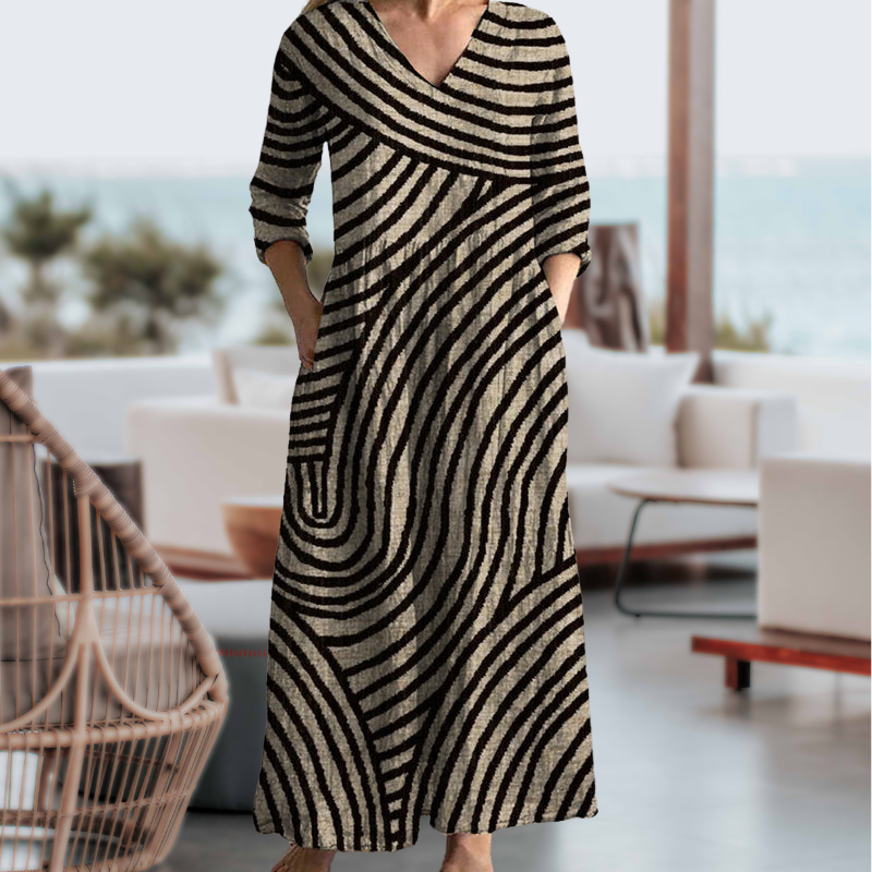 ELISA - VINTAGE STRIPED DRESS