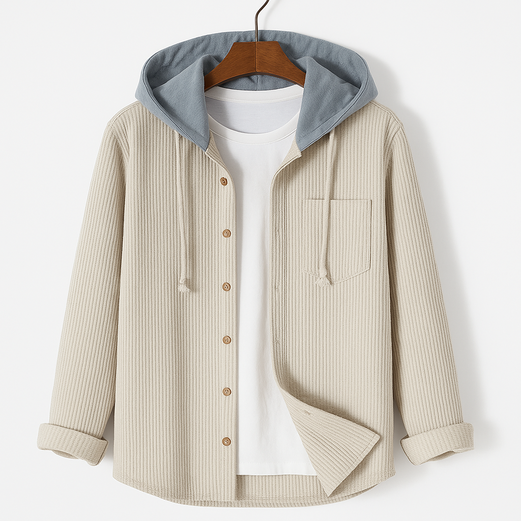 Darcy – Casual Hooded Sweater Made of Corduroy