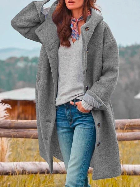 Britt | Jacket with Buttons and Hood