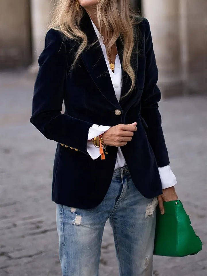 Caterina™ | Elegant velvet blazer