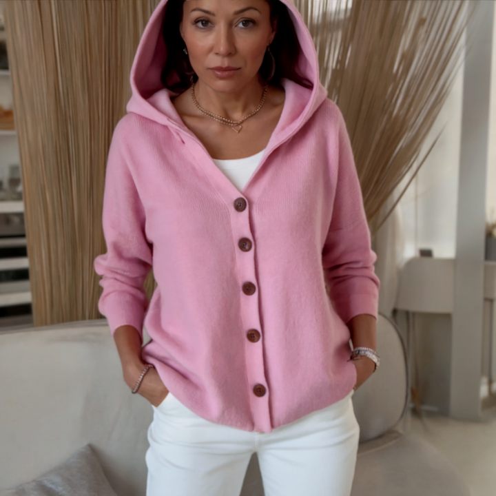 Freya – Hooded Button Vest