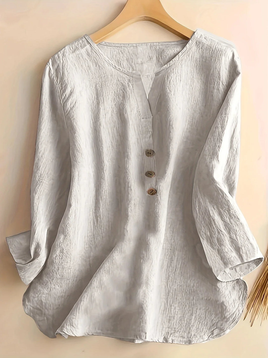 Mykaela – Casual Blouse Made of Cotton and Linen