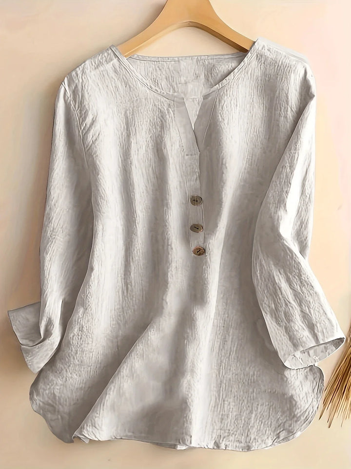 Mykaela – Casual Blouse Made of Cotton and Linen