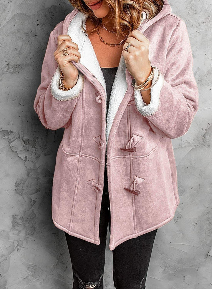 Kate | Warm Hooded Jacket with Buttons