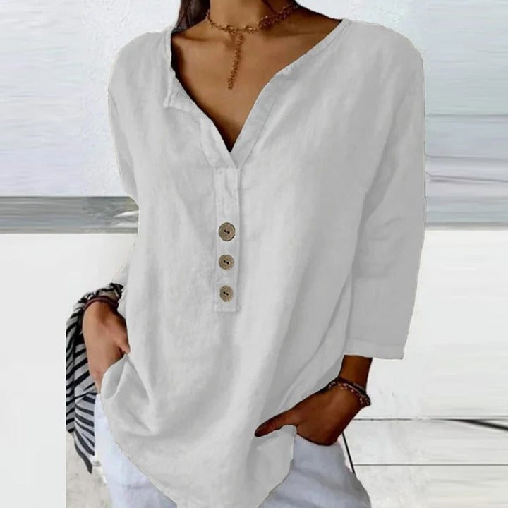 Mykaela – Casual Blouse Made of Cotton and Linen