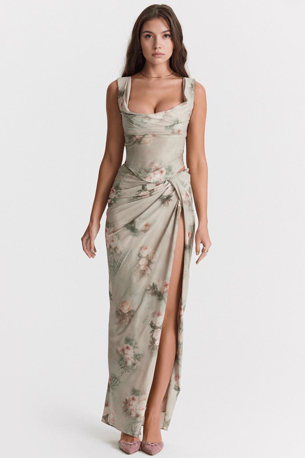 AMARI - BRONZÉ CORSET MAXI SKIRT