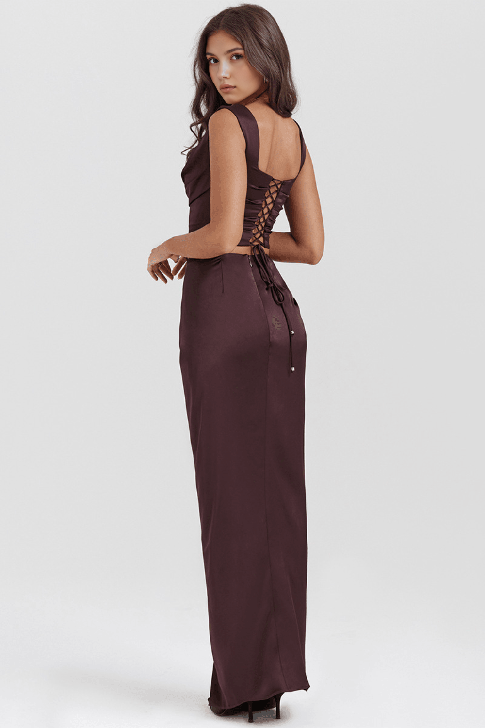 AMARI - BRONZÉ CORSET MAXI SKIRT