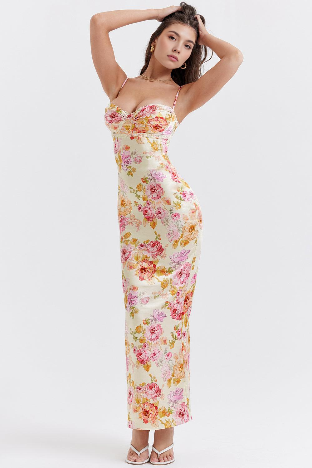 FIORELLA - Charming Floral Maxi Dress