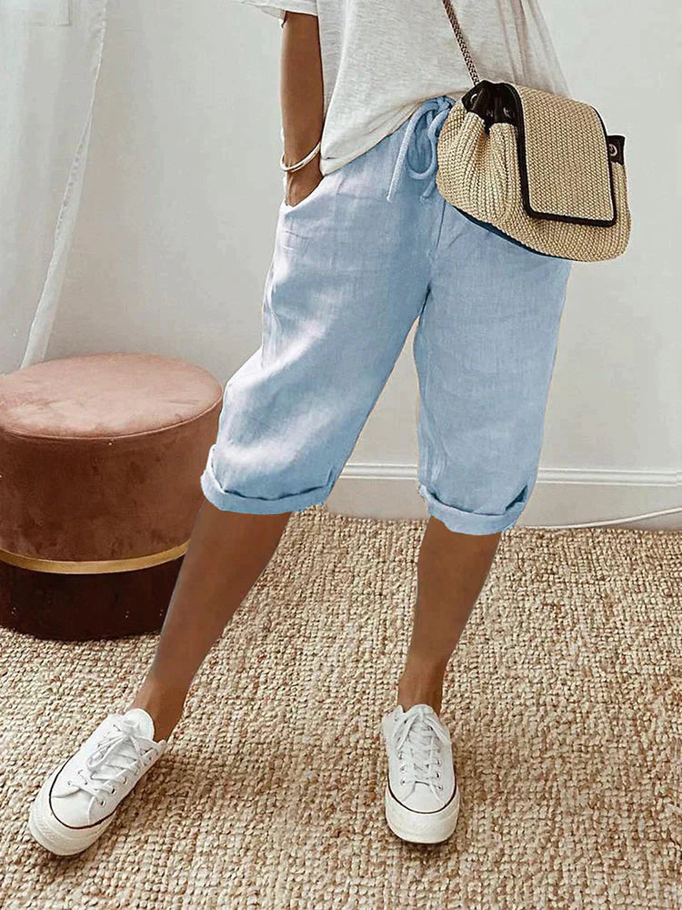 Mae™ – Light Cotton-Linen Shorts