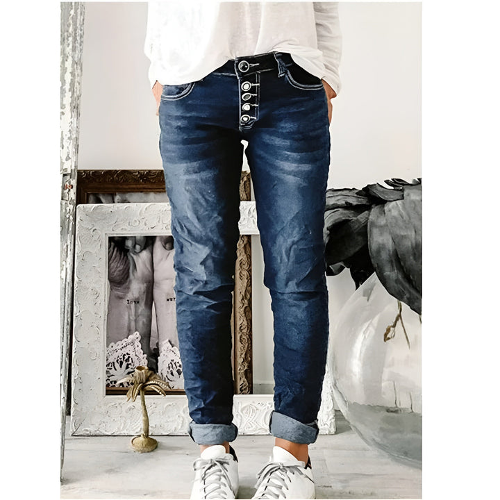 Sarah™ | Sleek Denim Trousers – Effortless Style, All-Day Ease