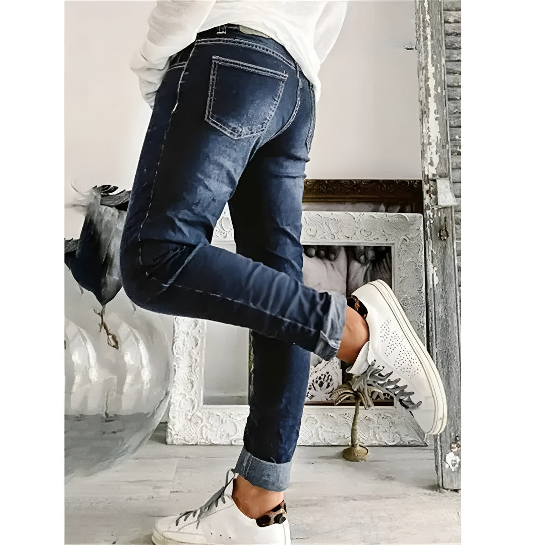 Sarah™ | Sleek Denim Trousers – Effortless Style, All-Day Ease