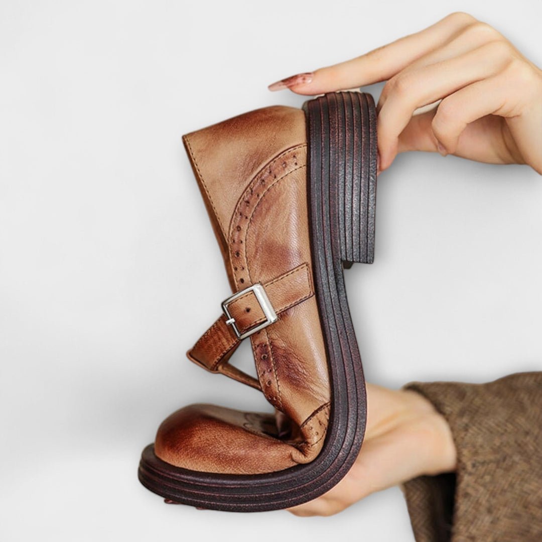 Velda | Elegant Mary Janes in Leather
