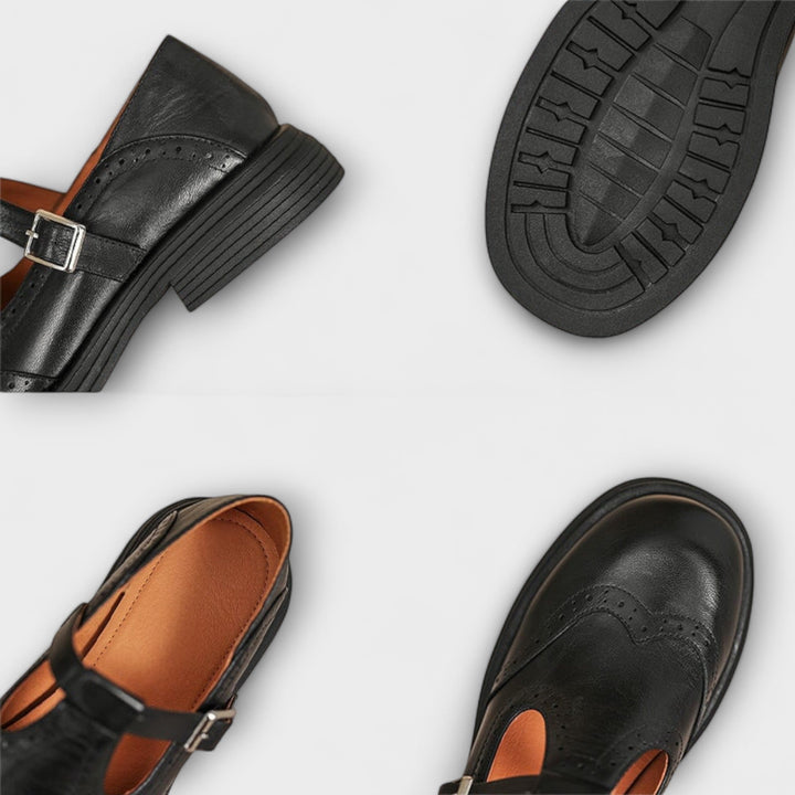 Velda | Elegant Mary Janes in Leather