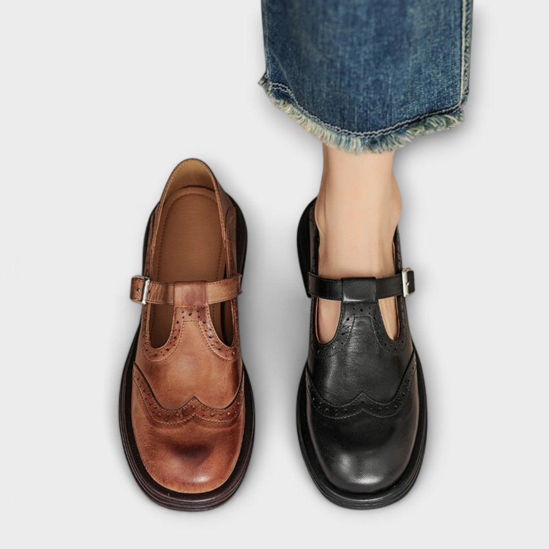 Velda | Elegant Mary Janes in Leather