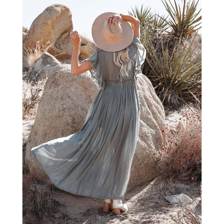 Sarah™ Maxi Green/Gray Ibiza Dress