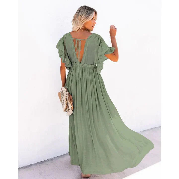 Vienna™ - Maxi Green Ibiza Beach Dress