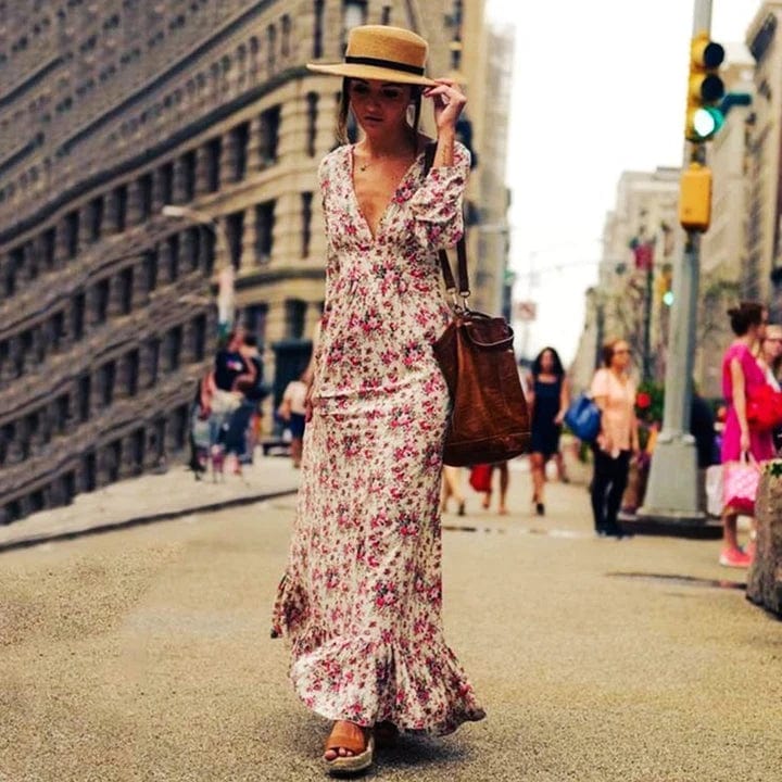 Camille™ - Maxi Ibiza Style Floral Dress